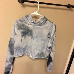 Tie dye crop top hoodie